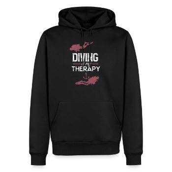 Dive Tauchen - Männer Premium Bio Hoodie - Schwarz - Vorne - Nico (187cm)