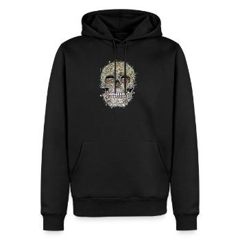 Idianischer Totenkopf - Männer Premium Bio Hoodie - Schwarz - Vorne - Nico (187cm)
