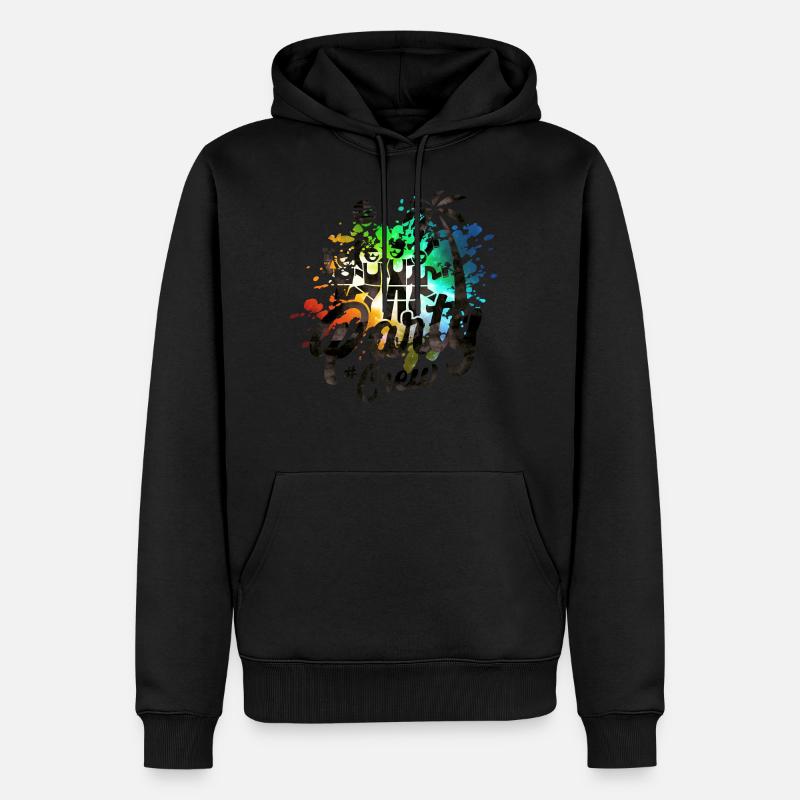party strand crew bunt - Männer Premium Bio Hoodie - Schwarz