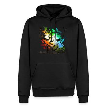 dj bunt - Männer Premium Bio Hoodie - Schwarz - Vorne - Nico (187cm)