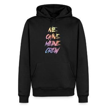 never colorful without my crew - Men’s Premium Organic Hoodie - black - Front - Nico (187cm)