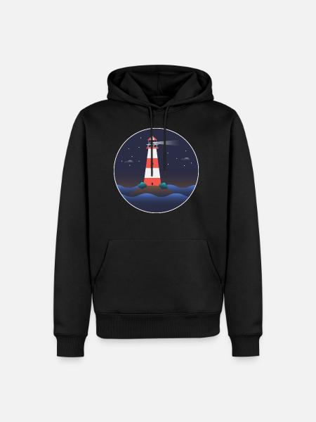 Lighthouse, international lighthouse day - Men’s Premium Organic Hoodie - black