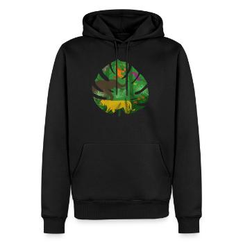 Jungle animals - Men’s Premium Organic Hoodie - black - Front - Nico (187cm)