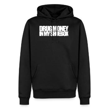 Drug Money In My Shoebox - Männer Premium Bio Hoodie - Schwarz - Vorne - Nico (187cm)