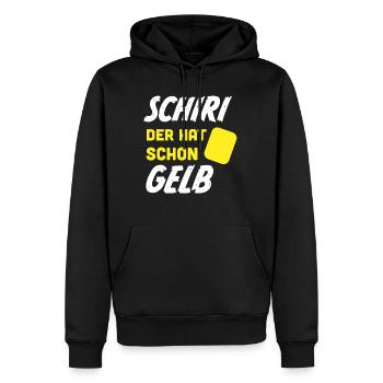 Kreisliga entraîneur de football cadeau proverbes - Sweat à capuche Premium bio Homme - noir - Devant - Nico (187cm)