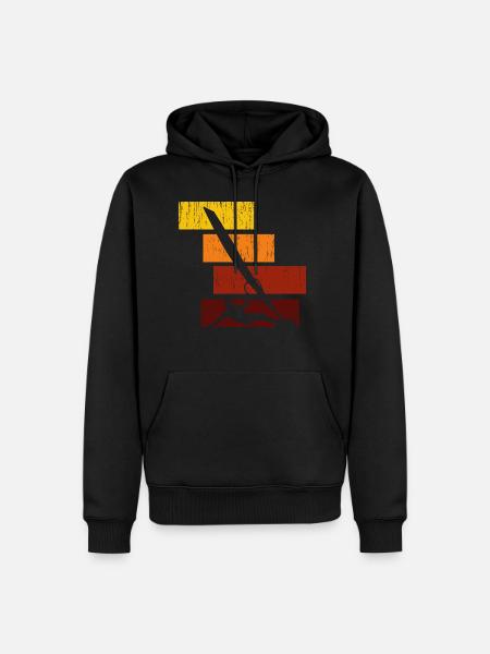 Windsurfen Buntes Hemd - Männer Premium Bio Hoodie - Schwarz