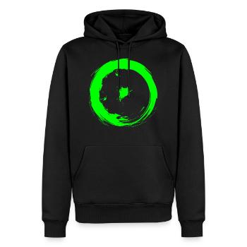 Astronomische Symbole Sonne grün - Männer Premium Bio Hoodie - Schwarz - Vorne - Nico (187cm)