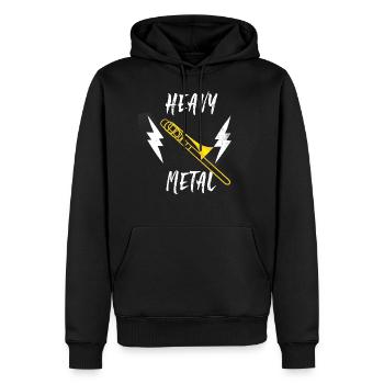 Trombone heavy metal - Men’s Premium Organic Hoodie - black - Front - Nico (187cm)