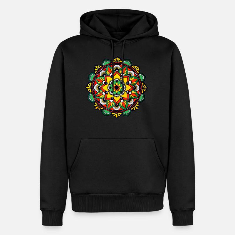 Mandala de reggae - Sweat à capuche Premium bio Homme - noir