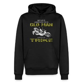 Bike Trike Chopper moto - Sweat à capuche Premium bio Homme - noir - Devant - Nico (187cm)
