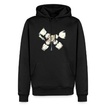 OP Saal Krankenschwester Arzt - Männer Premium Bio Hoodie - Schwarz - Vorne - Nico (187cm)