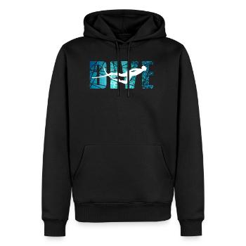DIVE - Outdoor Riff Taucher - Männer Premium Bio Hoodie - Schwarz - Vorne - Nico (187cm)