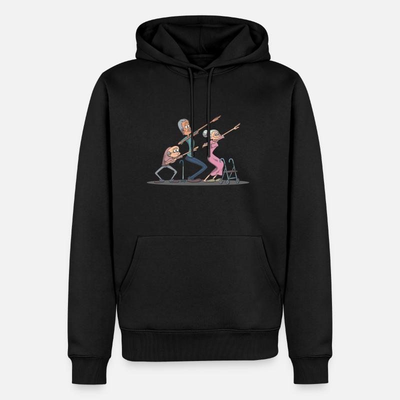 Dab Dabbing Senioren - Männer Premium Bio Hoodie - Schwarz