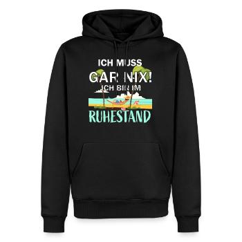 Rente Rentner Ruhestand Geschenk 2020 - Männer Premium Bio Hoodie - Schwarz - Vorne - Nico (187cm)