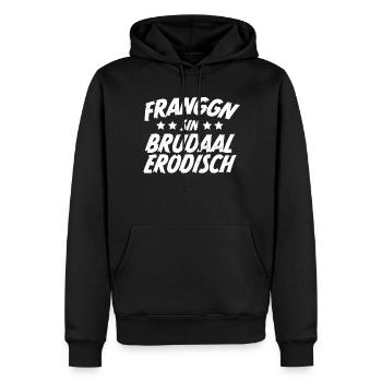 Fränkisch Franken Geschenk - Männer Premium Bio Hoodie - Schwarz - Vorne - Nico (187cm)