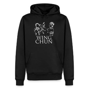 Wing Chun - Männer Premium Bio Hoodie - Schwarz - Vorne - Nico (187cm)