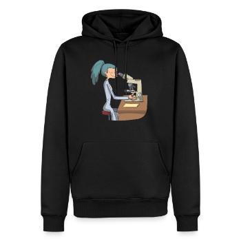 Microscope de sciences biomédicales - Sweat à capuche Premium bio Homme - noir - Devant - Nico (187cm)