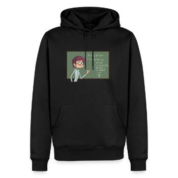 Math teacher - Men’s Premium Organic Hoodie - black - Front - Nico (187cm)