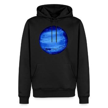 Neptune Planet représentation - Sweat à capuche Premium bio Homme - noir - Devant - Nico (187cm)