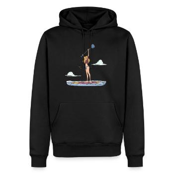 Standup Paddle Athlète - Sweat à capuche Premium bio Homme - noir - Devant - Nico (187cm)