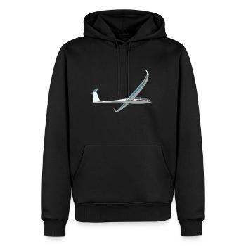 Planeur vol planeur planeur - Sweat à capuche Premium bio Homme - noir - Devant - Nico (187cm)