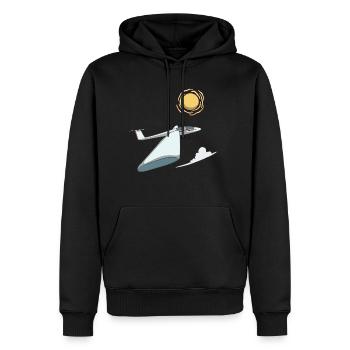 Planeur au soleil Planeur planeur - Sweat à capuche Premium bio Homme - noir - Devant - Nico (187cm)