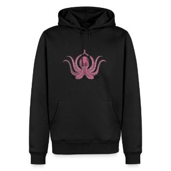 Oktopus Yoga Meditation - Männer Premium Bio Hoodie - Schwarz - Vorne - Nico (187cm)
