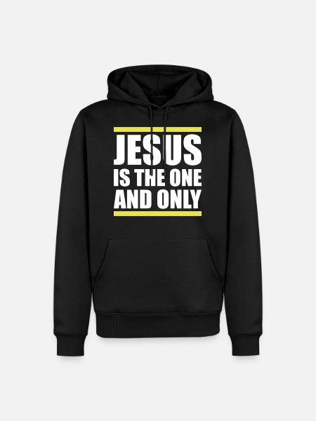 Jésus dit: - Sweat à capuche Premium bio Homme - noir