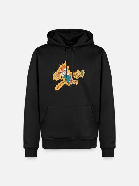 Electrician at the socket - Men’s Premium Organic Hoodie - black