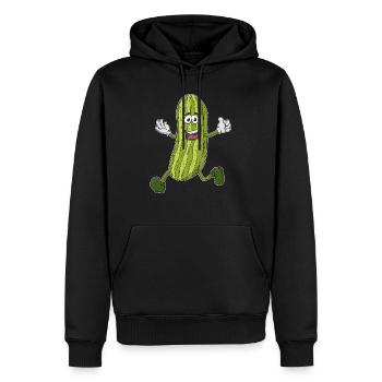 Laufende Gurke - Männer Premium Bio Hoodie - Schwarz - Vorne - Nico (187cm)