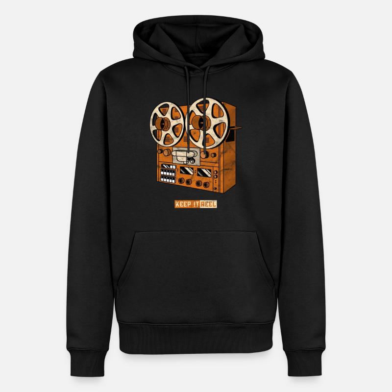 Keep It Reel - Männer Premium Bio Hoodie - Schwarz