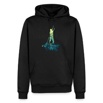 Stand up Paddler | Stand up Paddling - Männer Premium Bio Hoodie - Schwarz - Vorne - Nico (187cm)