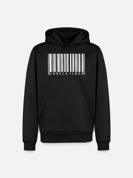 Barcode Priceless - Men’s Premium Organic Hoodie - black