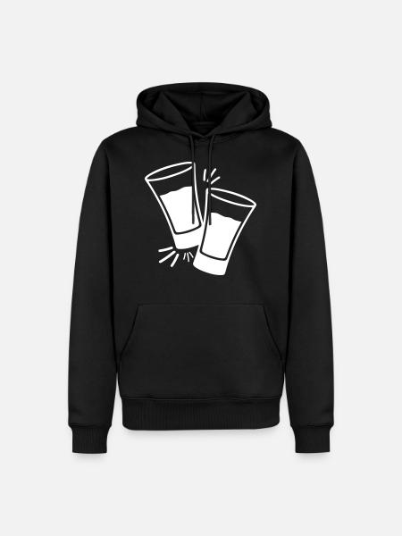 vodka tequilla shots symbol - Men’s Premium Organic Hoodie - black