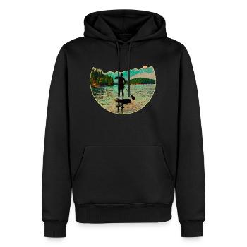 Stand up Paddling | SUP | stand up paddle - Männer Premium Bio Hoodie - Schwarz - Vorne - Nico (187cm)