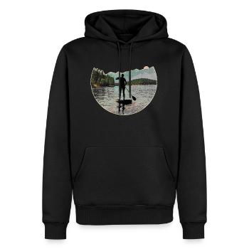 Stand up Paddling | SUP | stand up paddle - Männer Premium Bio Hoodie - Schwarz - Vorne - Nico (187cm)