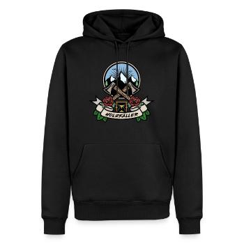 Holzfäller - Männer Premium Bio Hoodie - Schwarz - Vorne - Nico (187cm)