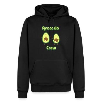 Avocado Crew - Männer Premium Bio Hoodie - Schwarz - Vorne - Nico (187cm)