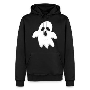 Geist - Männer Premium Bio Hoodie - Schwarz - Vorne - Nico (187cm)