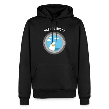 Hast du Brot? - Männer Premium Bio Hoodie - Schwarz - Vorne - Nico (187cm)