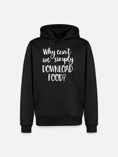 download - Männer Premium Bio Hoodie - Schwarz