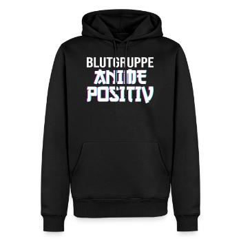 Japan Blutgruppe anime postitiv japanisch weeb - Männer Premium Bio Hoodie - Schwarz - Vorne - Nico (187cm)
