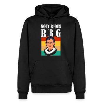Vintage Notorious RBG tshirt - Ruth Bader Ginsbur - Männer Premium Bio Hoodie - Schwarz - Vorne - Nico (187cm)