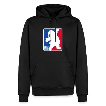 Noël De Noël Noël XMAS - Sweat à capuche Premium bio Homme - noir - Devant - Nico (187cm)