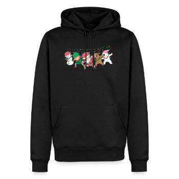 Dabbing Santa Elf Christmas Xmas Weinachten - Männer Premium Bio Hoodie - Schwarz - Vorne - Nico (187cm)
