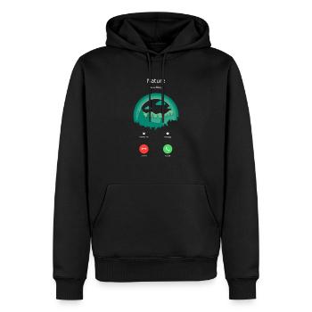 Naturfreund Freiheit Nature is calling - Männer Premium Bio Hoodie - Schwarz - Vorne - Nico (187cm)