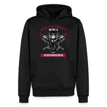 Nur ein Moped noch versprochen Mofa Motorrad Biker - Männer Premium Bio Hoodie - Schwarz - Vorne - Nico (187cm)