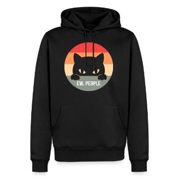 Ew People Cat Introvertiert und Katzen-Liebhaber G - Männer Premium Bio Hoodie - Schwarz - Vorne - Nico (187cm)