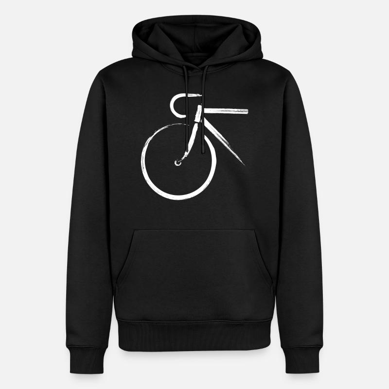 Vélo de course Triathlon Vélo - Sweat à capuche Premium bio Homme - noir