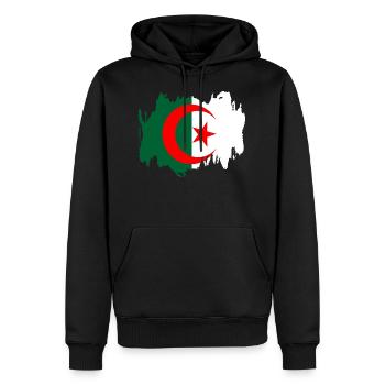 Algerien - Männer Premium Bio Hoodie - Schwarz - Vorne - Nico (187cm)